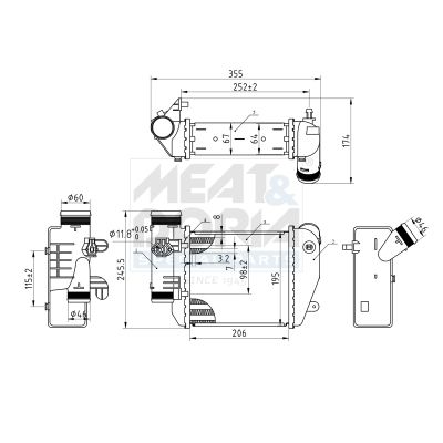 Ladeluftkühler MEAT & DORIA 995250
