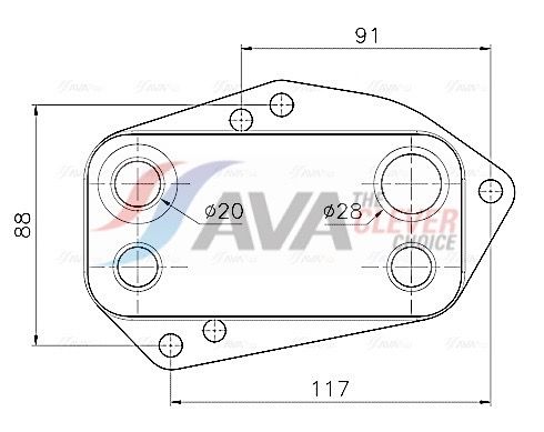 Ölkühler, Motoröl AVA QUALITY COOLING AU3349
