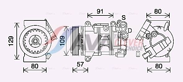 Kompressor, Klimaanlage AVA QUALITY COOLING PEAK407