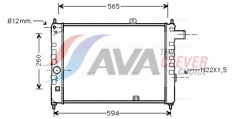 Kühler, Motorkühlung AVA QUALITY COOLING OL2052