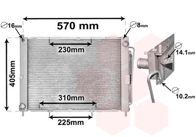 Kühlmodul VAN WEZEL 1300M369