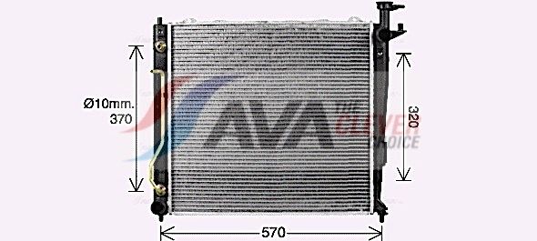 Kühler, Motorkühlung AVA QUALITY COOLING KA2304