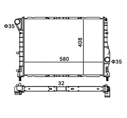 Kühler, Motorkühlung HART 611 804