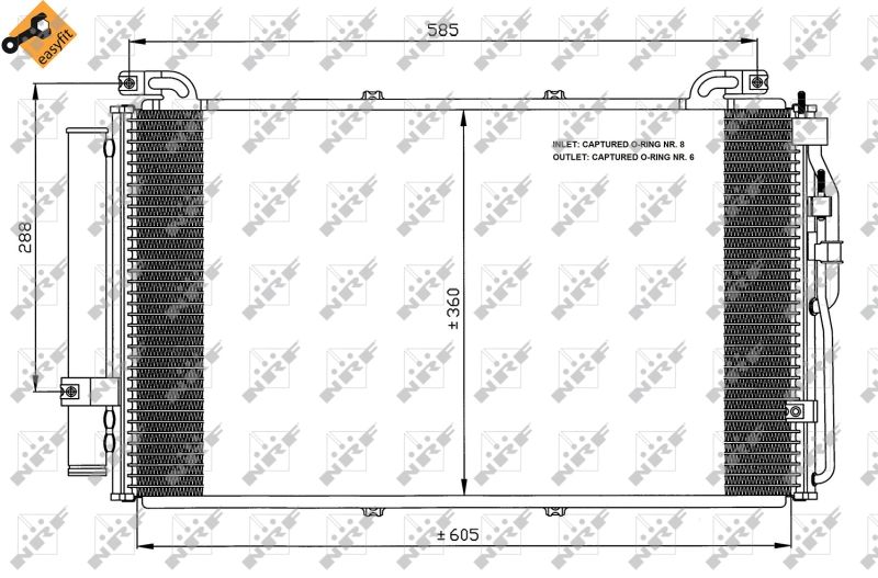 Kondensator, Klimaanlage NRF 35477