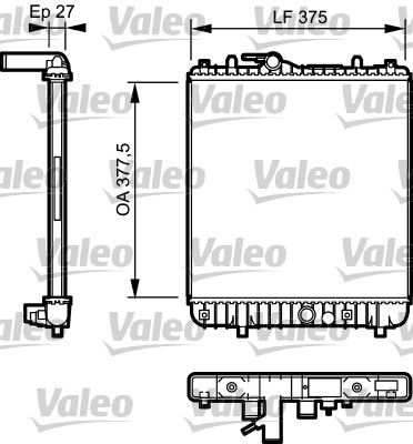 Kühler, Motorkühlung VALEO 734331