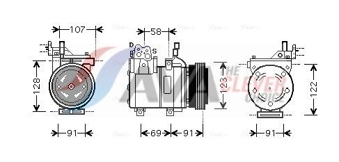 Kompressor, Klimaanlage AVA QUALITY COOLING HYAK161
