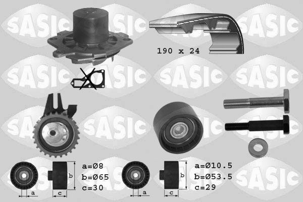 Wasserpumpe + Zahnriemensatz SASIC 3906004