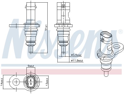 Sensor, Kühlmitteltemperatur NISSENS 207067