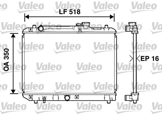 Kühler, Motorkühlung VALEO 732750