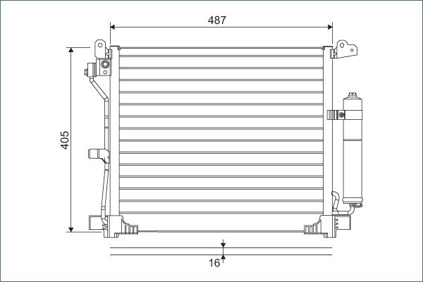 Kondensator, Klimaanlage VALEO 822579