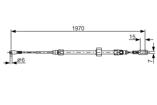 Seilzug, Feststellbremse BOSCH 1 987 482 131