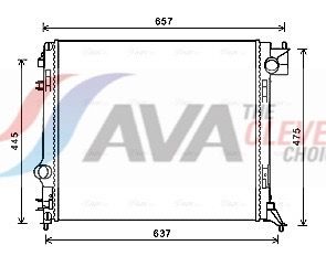 Kühler, Motorkühlung AVA QUALITY COOLING DN2424