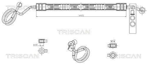 Hydraulikschlauch Lenkung TRISCAN 8516 29032