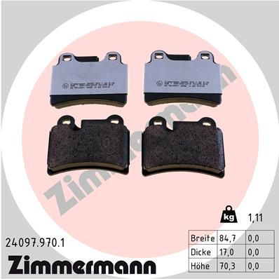 Bremsbelagsatz Bremsbeläge ZIMMERMANN 24097.970.1