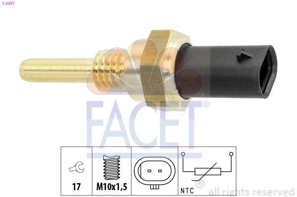 Sensor, Kühlmitteltemperatur FACET 7.3397