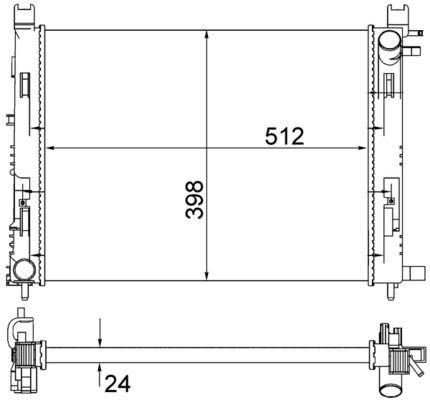 Kühler, Motorkühlung MAHLE CR2166001S