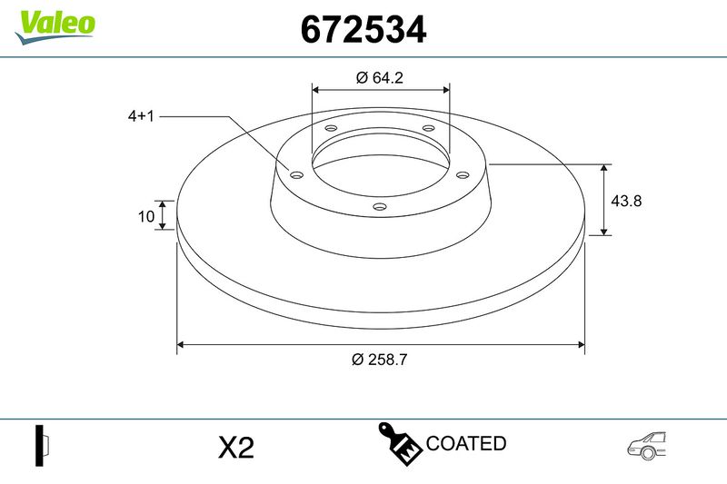 Bremsscheibe VALEO 672534