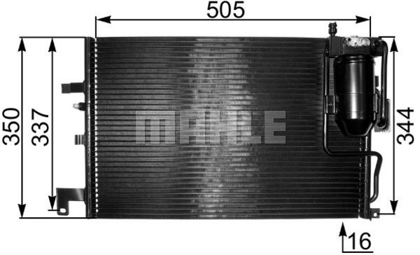 Kondensator, Klimaanlage MAHLE AC 322 000S
