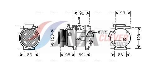 Kompressor, Klimaanlage AVA QUALITY COOLING HYAK239