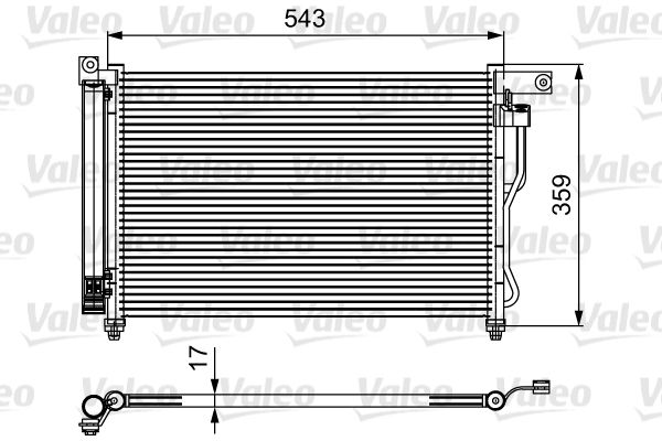 Kondensator, Klimaanlage VALEO 814115