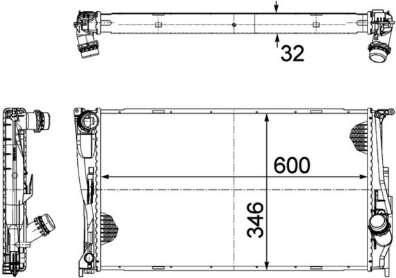 Kühler, Motorkühlung MAHLE CR1085000P