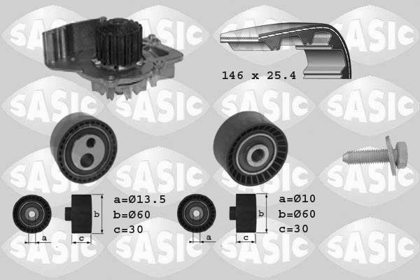 Wasserpumpe + Zahnriemensatz SASIC 3900006