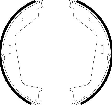 Bremsbackensatz Feststellbremse HELLA 8DA 355 051-161