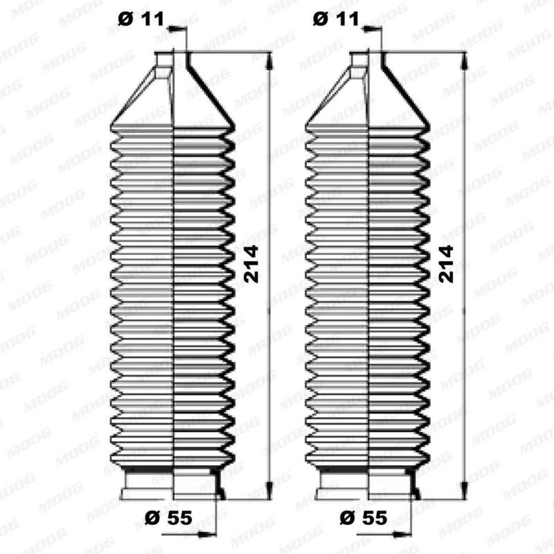 Faltenbalgsatz, Lenkung MOOG K150167