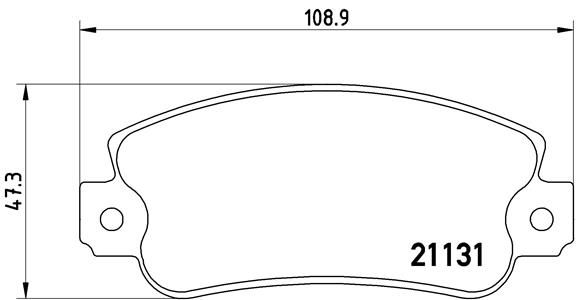 Bremsbelagsatz, Scheibenbremse BREMBO P 23 029