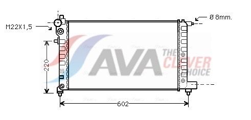 Kühler, Motorkühlung AVA QUALITY COOLING PE2004
