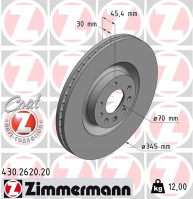 Bremsscheibe ZIMMERMANN 430.2620.20