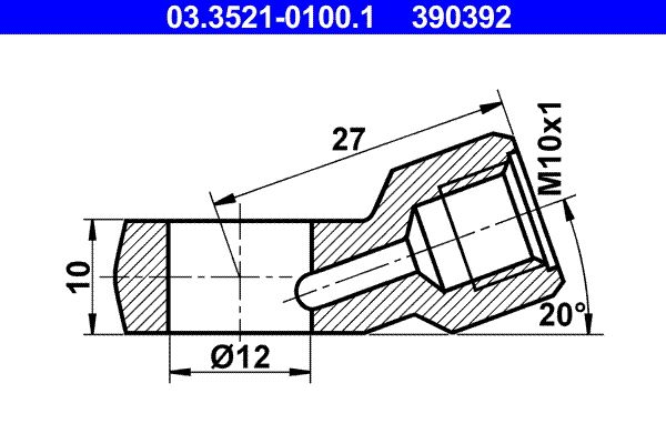 Ringstutzen, Rohrleitung ATE 03.3521-0100.1