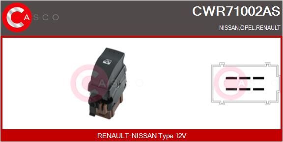 Schalter Fensterheber Casco CWR71002AS