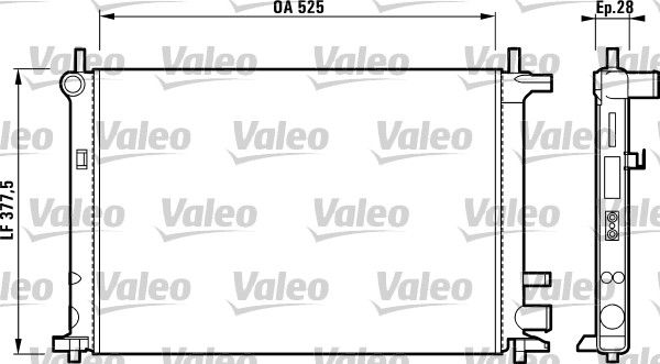 Kühler, Motorkühlung VALEO 731736