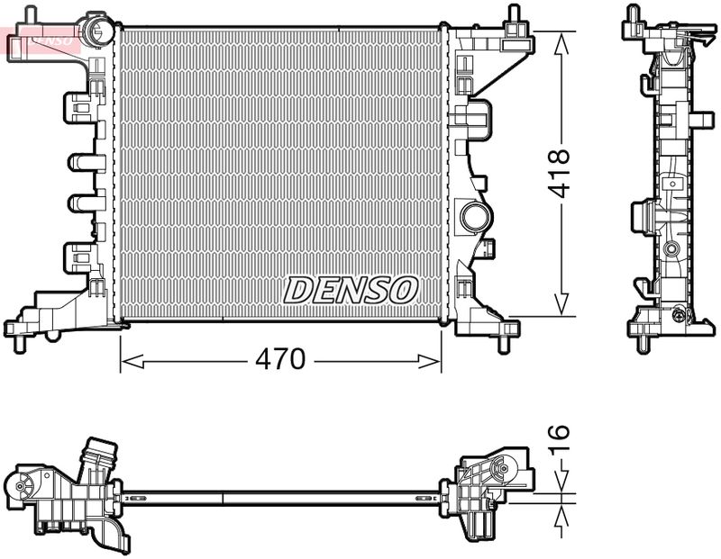Kühler, Motorkühlung DENSO DRM20121