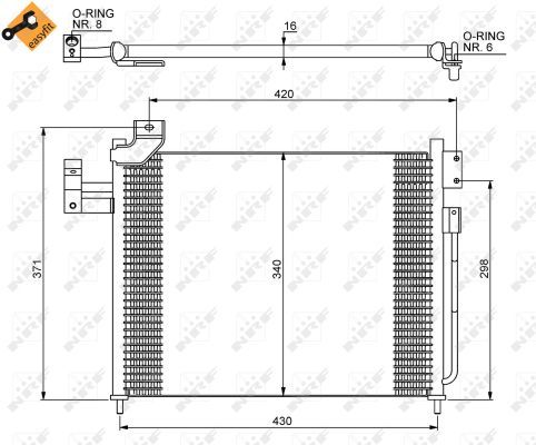 Kondensator, Klimaanlage NRF 35460