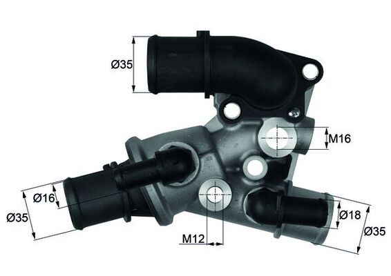 Thermostat, Kühlmittel MAHLE TI11780D