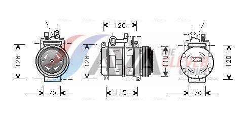 Kompressor, Klimaanlage AVA QUALITY COOLING BWAK227