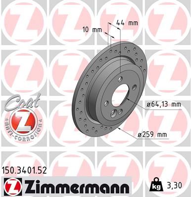 Bremsscheibe ZIMMERMANN 150.3401.52