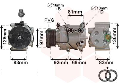 Kompressor, Klimaanlage VAN WEZEL 1800K171