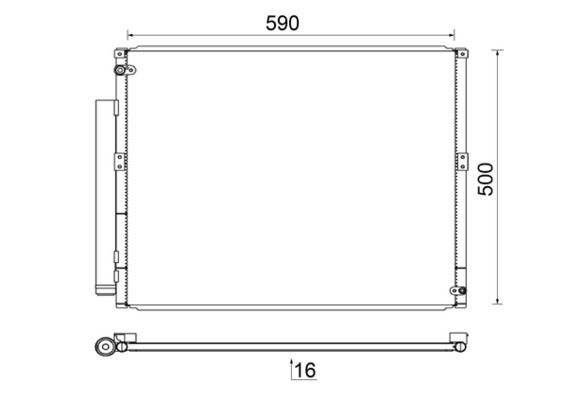 Kondensator, Klimaanlage MAHLE AC836000S