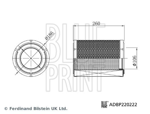 Luftfilter BLUE PRINT ADBP220222