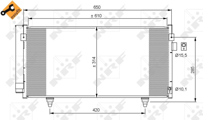 Kondensator, Klimaanlage NRF 35855