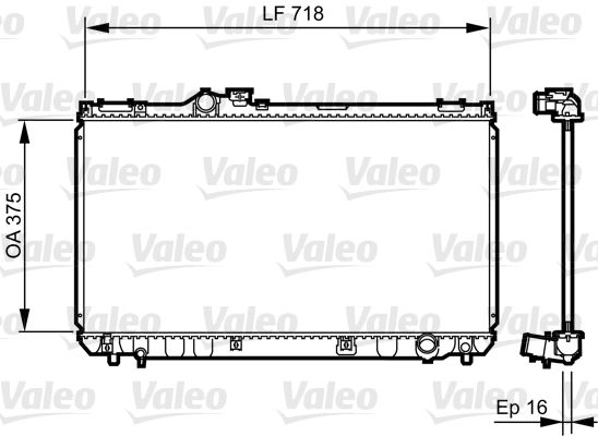 Kühler, Motorkühlung VALEO 734498