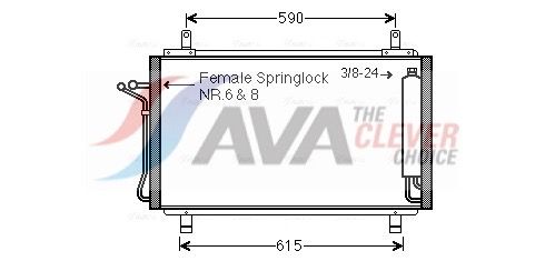 Kondensator, Klimaanlage AVA QUALITY COOLING DN5329D