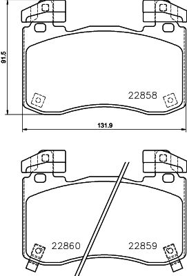 Bremsbelagsatz Bremsbeläge HELLA 8DB 355 039-451