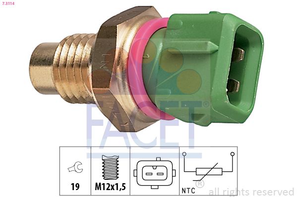 Sensor, Kühlmitteltemperatur FACET 7.3114