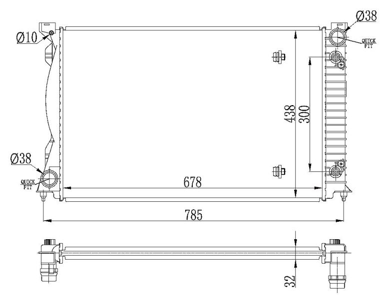 Kühler, Motorkühlung NRF 53023