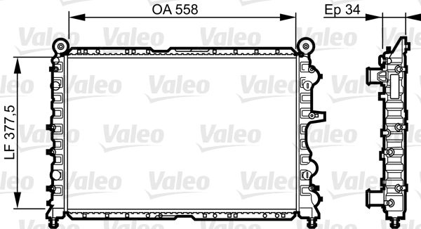 Kühler, Motorkühlung VALEO 731592