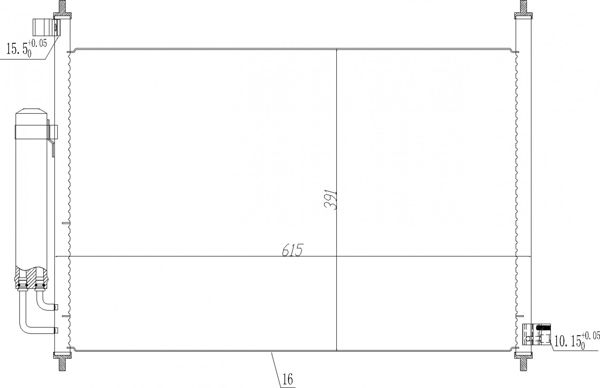 Kondensator, Klimaanlage HART 621 603